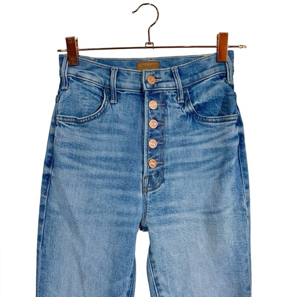 Mother The Pixie Hustler Ankle Button Fly Kick Flare Bootcut Jeans in Tarot Time - Picture 7 of 16